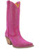 Image #1 - Dingo Women's Silver Dollar Western Boots - Snip Toe, Fuchsia, hi-res