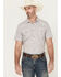 Image #1 - Gibson Trading Co Men's Purple Hazed Medallion Print Short Sleeve Pearl Snap Western Shirt, Purple, hi-res