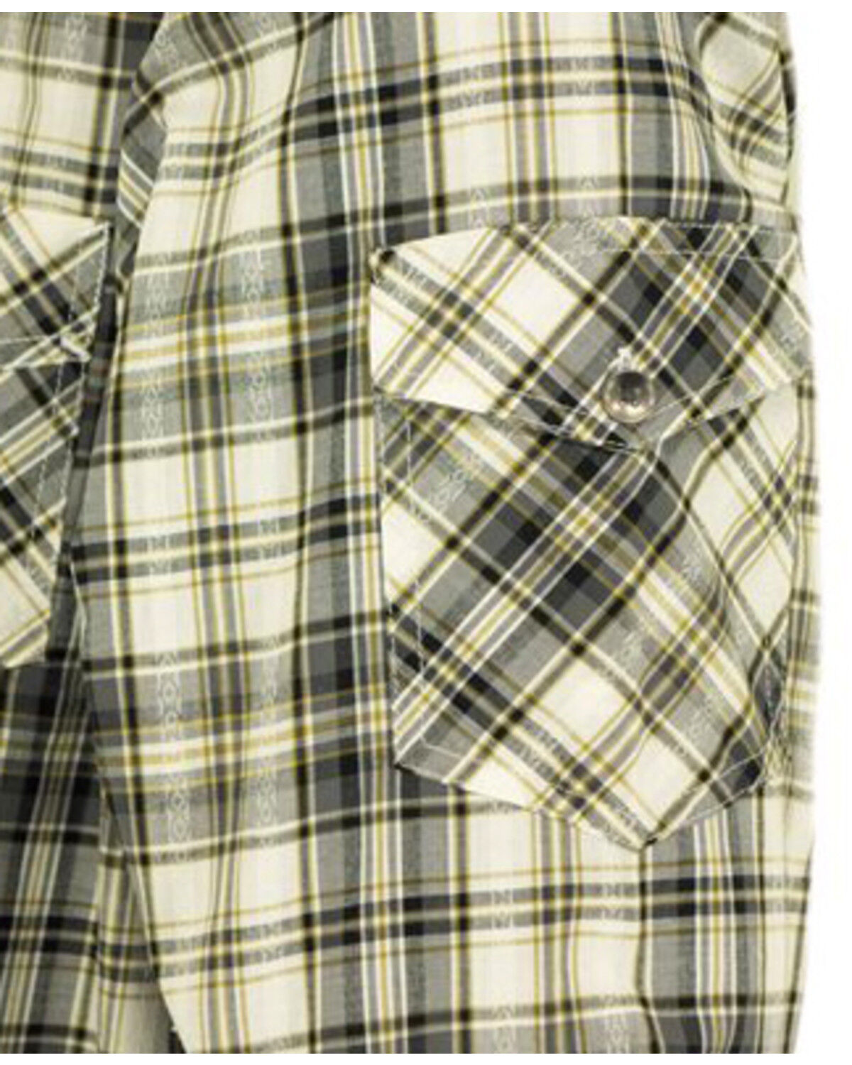 Image #2 - Outback Trading Co Men's Beau Plaid Print Long Sleeve Thermal Lined Western Shirt, Grey, hi-res