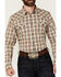 Image #3 - Cody James Men's Last Hurdle Plaid Print Long Sleeve Button-Down Stretch Western Shirt , Ivory, hi-res