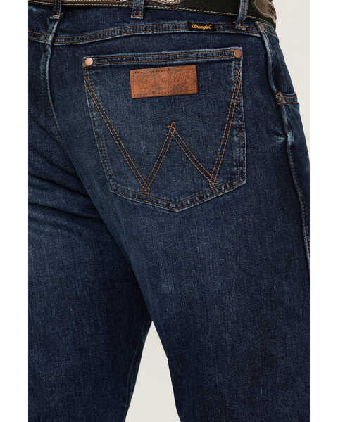Image #4 - Wrangler Retro Men's Fenholloway Dark Wash Slim Bootcut Stretch Premium Green Jeans, Dark Wash, hi-res