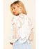 Flying Tomato Women's Crochet Lace Long Sleeve Top, Ivory, hi-res