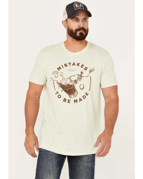 Image #1 - Moonshine Spirit Men's Mistakes To Be Made Short Sleeve Graphic T-Shirt, Tan, hi-res
