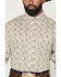 Image #3 - George Strait by Wrangler Men's Paisley Print Long Sleeve Button-Down Stretch Western Shirt - Tall, Brown, hi-res