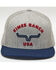Kimes Ranch Men's Heather Gray Arched 3D Logo Mesh-Back Trucker Cap , Heather Grey, hi-res