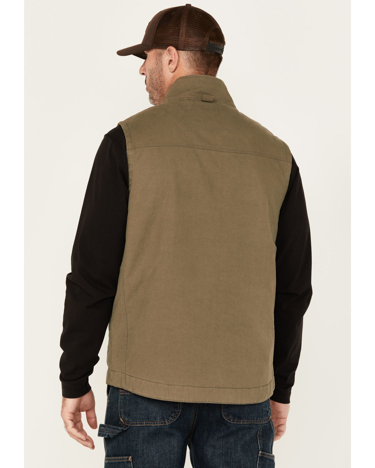 Image #4 - Lucky Brand Workwear Men's Slub Canvas Insulated Vest, Green, hi-res