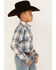 Image #2 - Ariat Boys' Haston Plaid Print Long Sleeve Snap Western Shirt, White, hi-res