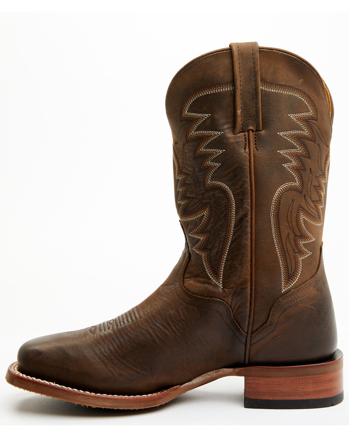 Image #3 - El Dorado Men's Bay Western Boots - Broad Square Toe, Brown, hi-res