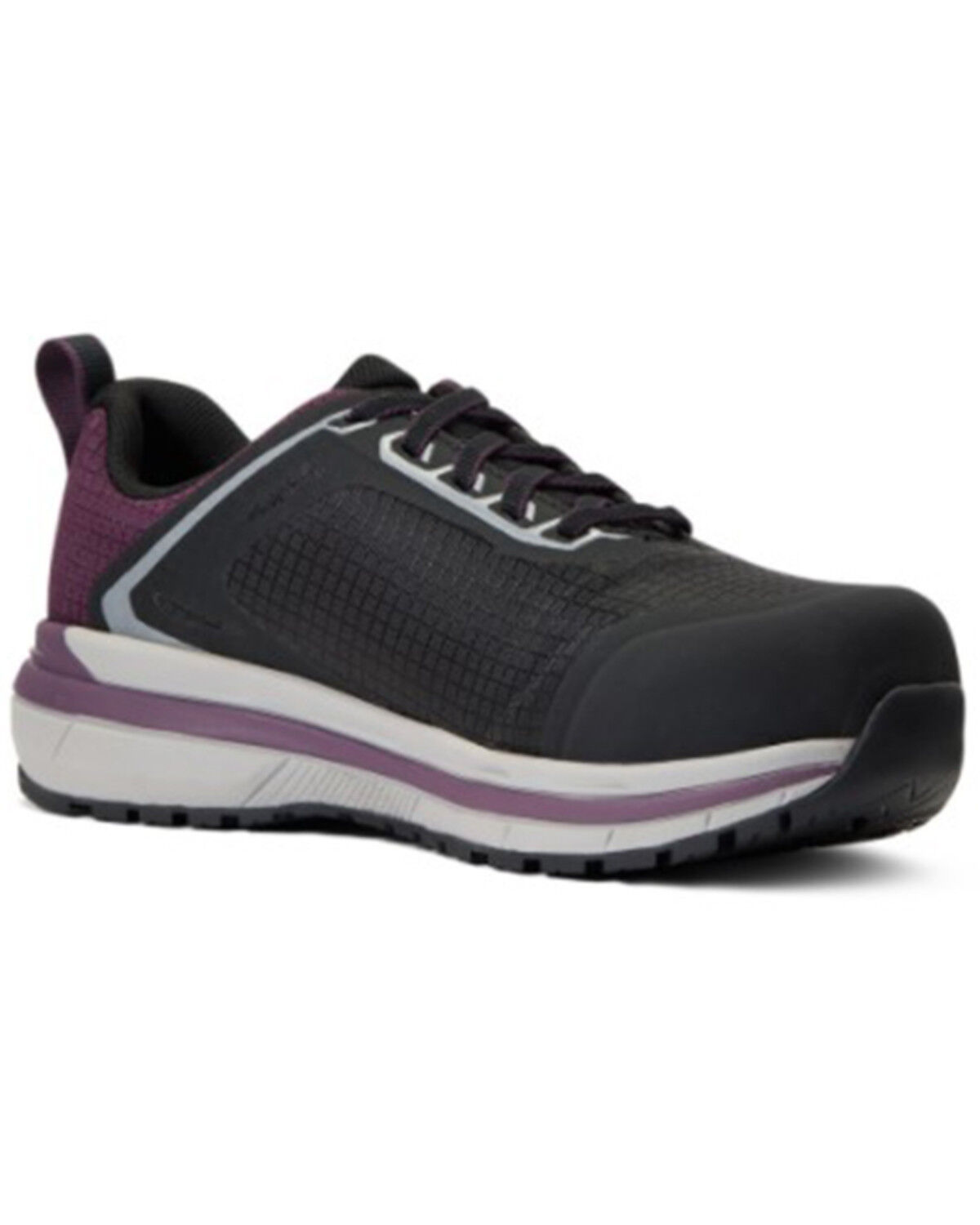 Image #1 - Ariat Women's Outpace Lace-Up Safety Work Sneaker - Composite Toe, Black, hi-res