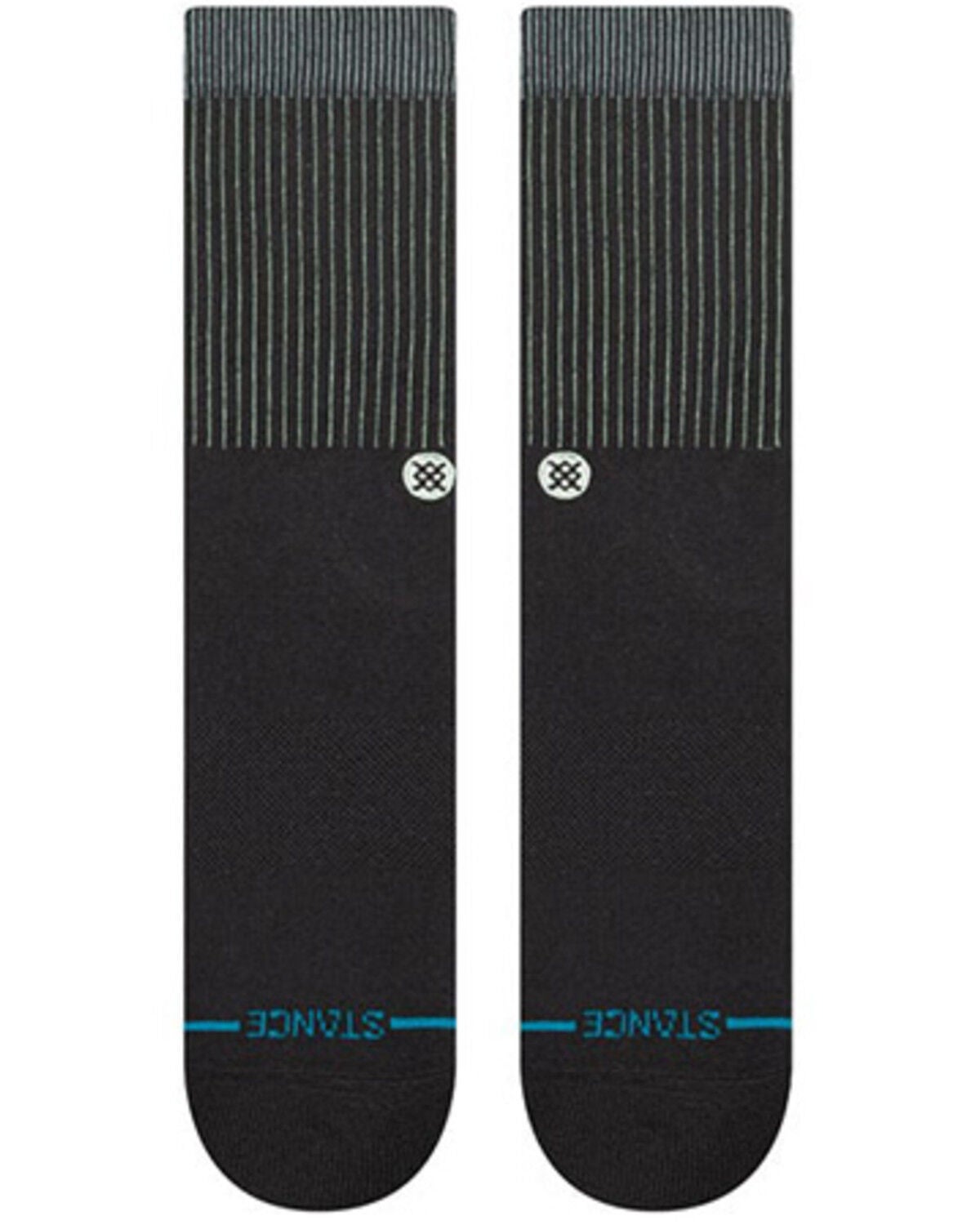 Image #2 - Stance Men's Icon Crew Socks, Black, hi-res