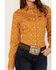 Image #3 - Wrangler Retro Women's Printed Long Sleeve Snap Western Shirt, Orange, hi-res