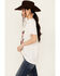 Image #2 - Wrangler Women's George Strait Floral Short Sleeve Graphic Tee , White, hi-res