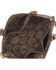 American West Women's Distressed Blue Ridge Zip Top Tote , Distressed Brown, hi-res