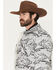 Image #2 - Rock & Roll Denim Men's Southwestern Print Berber Lined Shirt Jacket, Grey, hi-res
