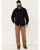 Image #2 - Ariat Men's FR Solid Vent Long Sleeve Button Down Work Shirt, Navy, hi-res