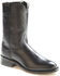 Image #2 - Old West Men's Roper Western Boots - Round Toe, Black, hi-res