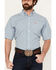 Image #3 - Ariat Men's Richard Plaid Print Short Sleeve Button-Down Performance Western Shirt, Blue, hi-res