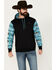 Image #1 - Hooey Men's Boot Barn Exclusive Southwestern Color Block Hooded Sweatshirt, , hi-res