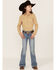 Image #2 - Cruel Girl Girl's Medallion Print Long Sleeve Western Snap Shirt, Yellow, hi-res