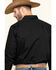 Gibson Men's Basic Solid Long Sleeve Pearl Snap Western Shirt, Black, hi-res
