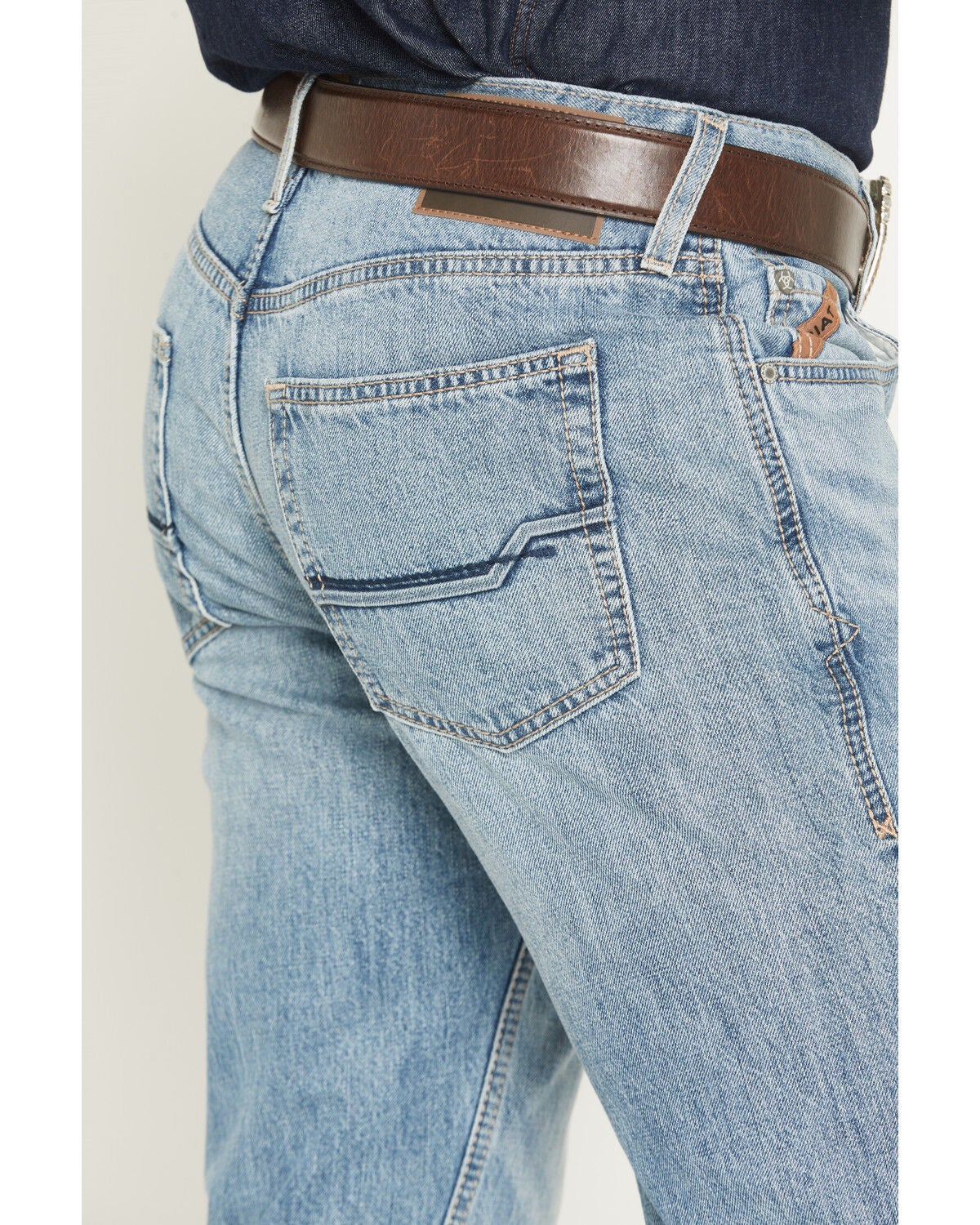 Image #4 - Ariat Men's M5 Randy Light Wash Straight Denim Jeans - Big, Light Wash, hi-res