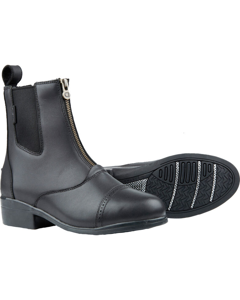 Dublin Apex Zip Paddock Black Equestrian Boots, Black, hi-res