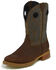 Image #2 - Justin Men's Marshal Waterproof Western Work Boots - Square Toe, , hi-res
