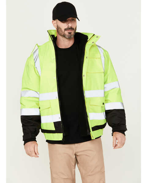 Image #1 - Hawx Men's 3-In-1 Bomber Work Jacket - Big and Tall, Yellow, hi-res