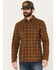 Brothers & Sons Men's Bell Everyday Plaid Print Long Sleeve Button-Down Flannel Shirt, Rust Copper, hi-res