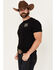 Image #4 - Cowboy Hardware Men's Wise Ass Saloon Short Sleeve Graphic T-Shirt, Black, hi-res