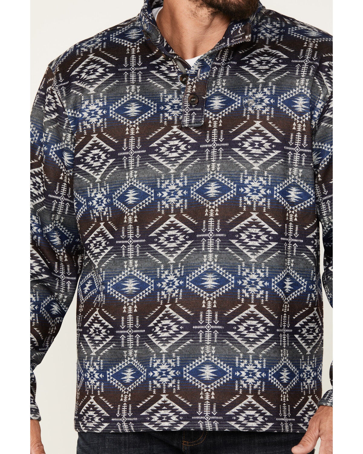 Image #3 - Ariat Men's Wesley Southwestern Print Pullover, , hi-res