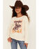 Image #1 - Wrangler Girls' Cowboy Long Sleeve Logo Tee, Cream, hi-res