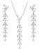 Image #1 - Montana Silversmiths Women's Woodbine Falls Crystal Jewelry Earrings & Necklace Set, Silver, hi-res