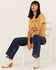 Wrangler Women's No Guts No Story Logo Graphic Tee, Mustard, hi-res