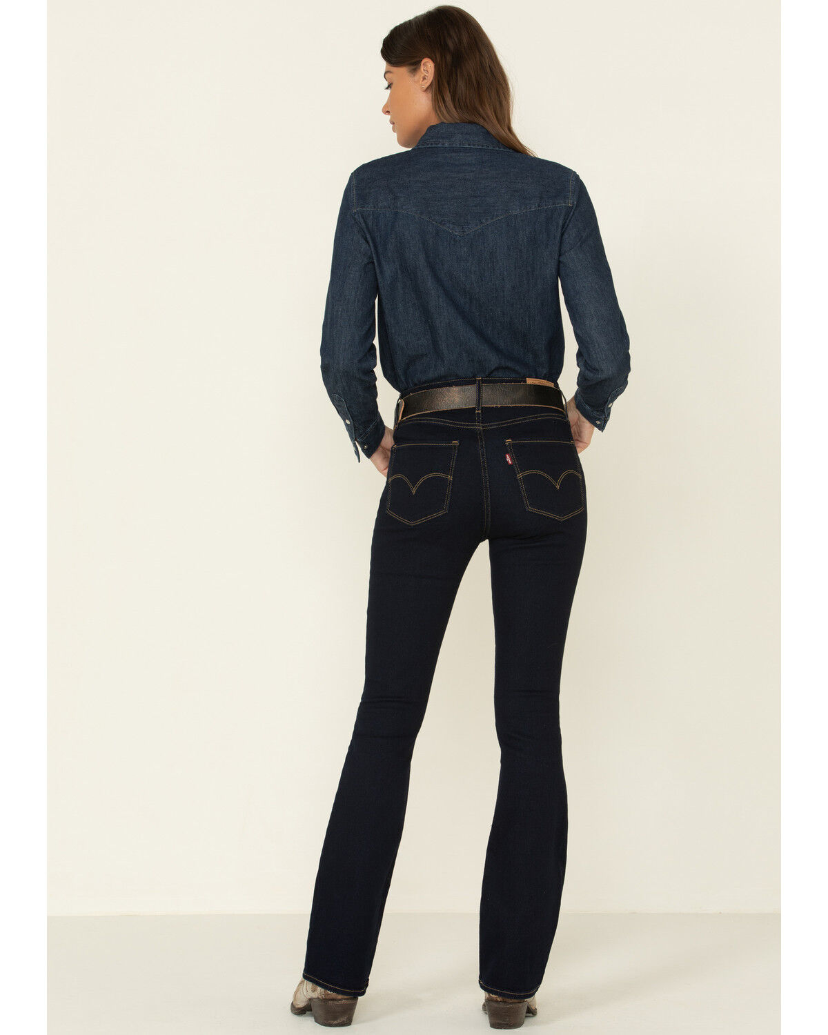 Image #5 - Levi's Women's Dark Horse High Rise 725 Bootcut Jeans, Blue, hi-res