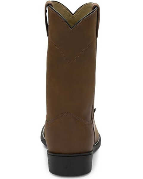 Image #10 - Justin Men's Basics Roper Western Boots - Round Toe, Bay Apache, hi-res