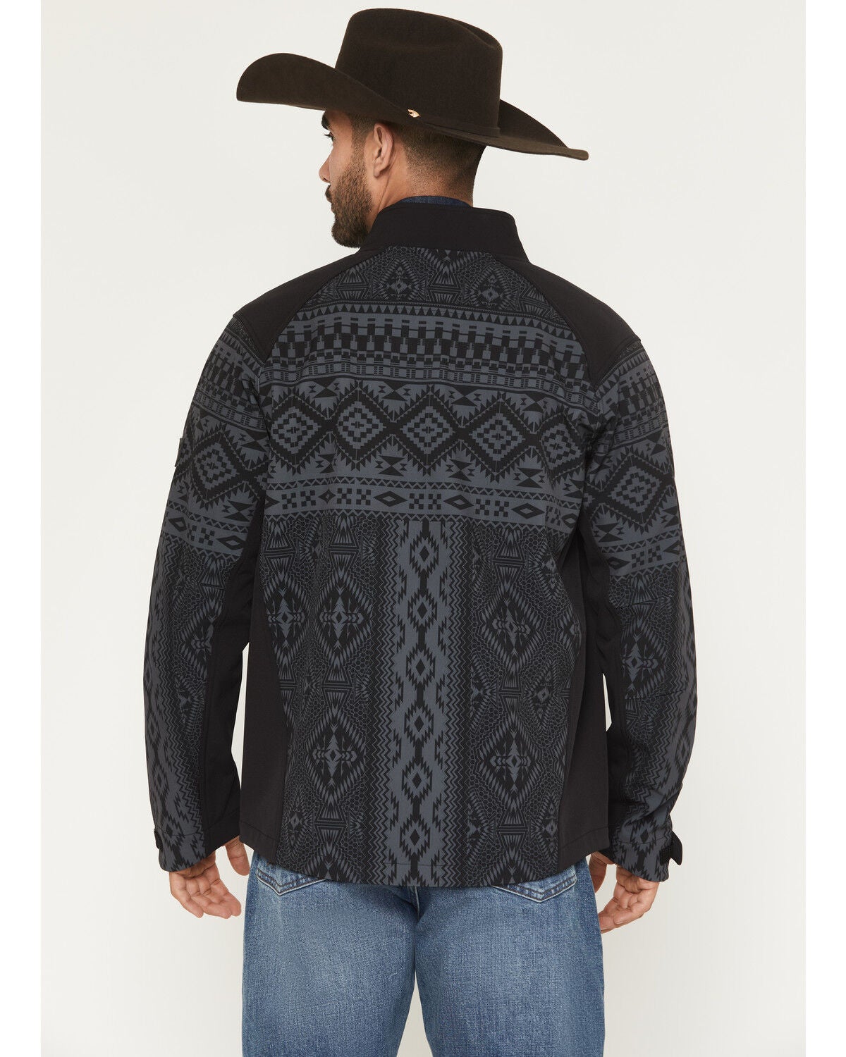 Image #4 - RANK 45&reg; Men's Quintana Southwestern Print Softshell Jacket, Charcoal, hi-res