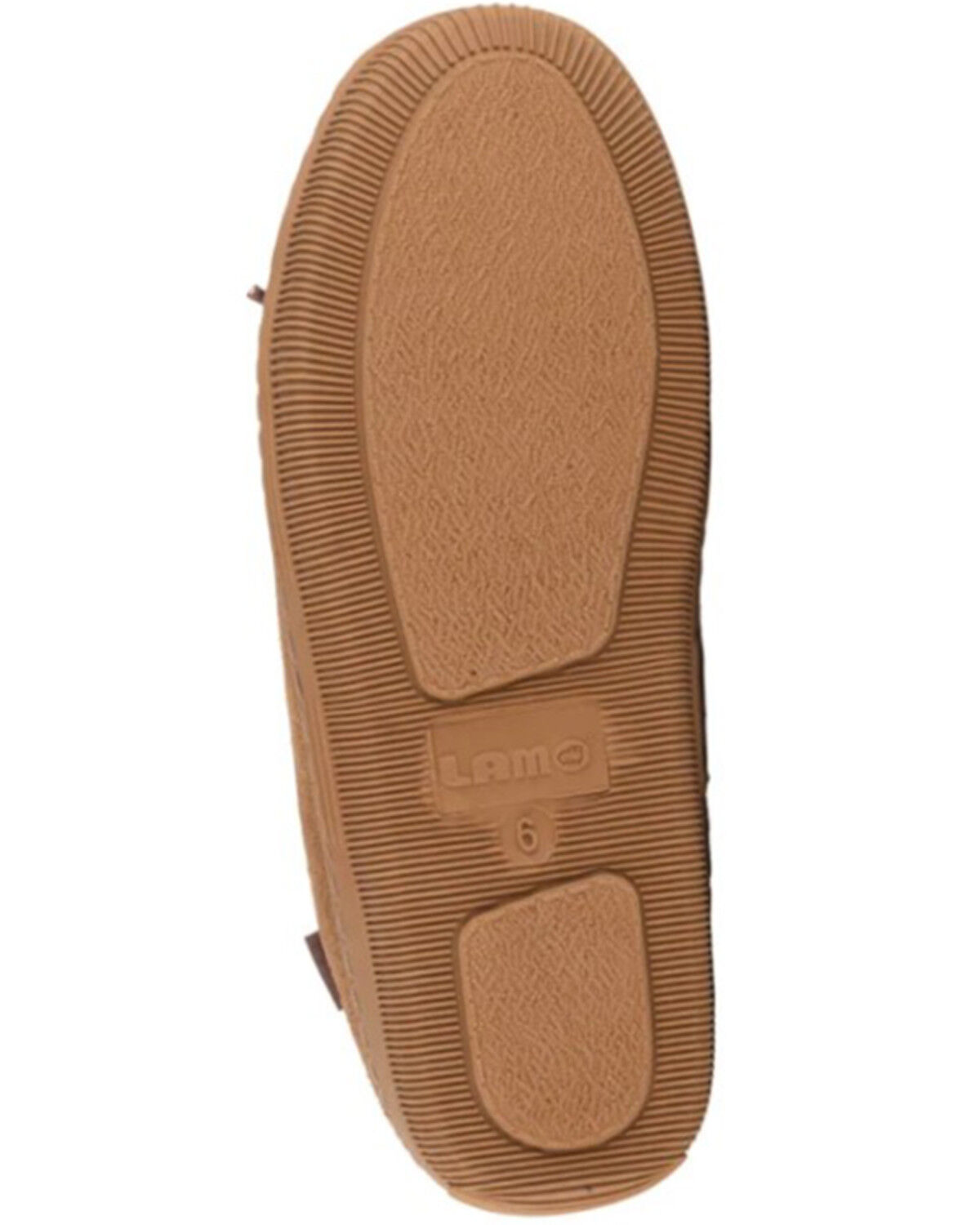 Image #5 - Lamo Footwear Girls' Suede Moccasins, Chestnut, hi-res