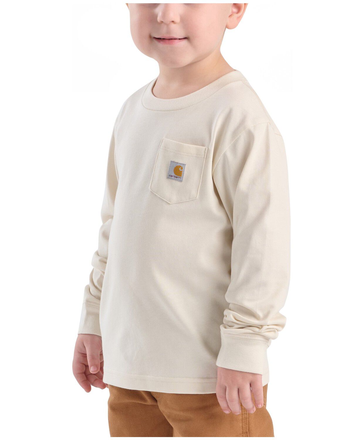 Image #3 - Carhartt Toddler Boys' Dog Long Sleeve Graphic Pocket T-Shirt, Off White, hi-res