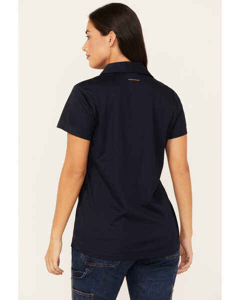Image #4 - Ariat Women's Rebar Foreman Short Sleeve Polo Shirt , Navy, hi-res