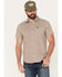 Image #1 - Brixton Men's Charter Geo Print Short Sleeve Button-Down Shirt, Off White, hi-res