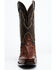 El Dorado Men's Exotic Full-Quill Ostrich Skin Western Boots - Square Toe, Chocolate, hi-res