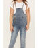 Hayden Girls' Medium Wash Denim Overalls, Blue, hi-res