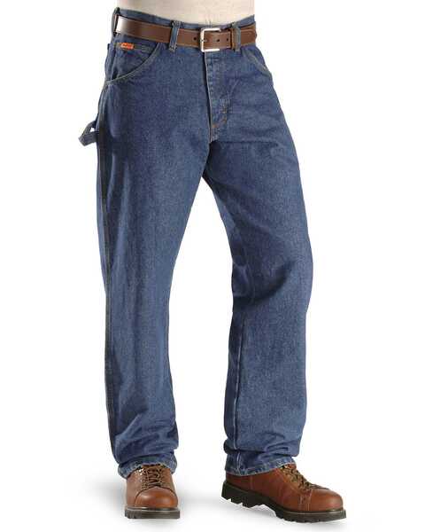 Image #5 - Wrangler Men's Riggs FR Carpenter Relaxed Fit Work Jeans , Indigo, hi-res