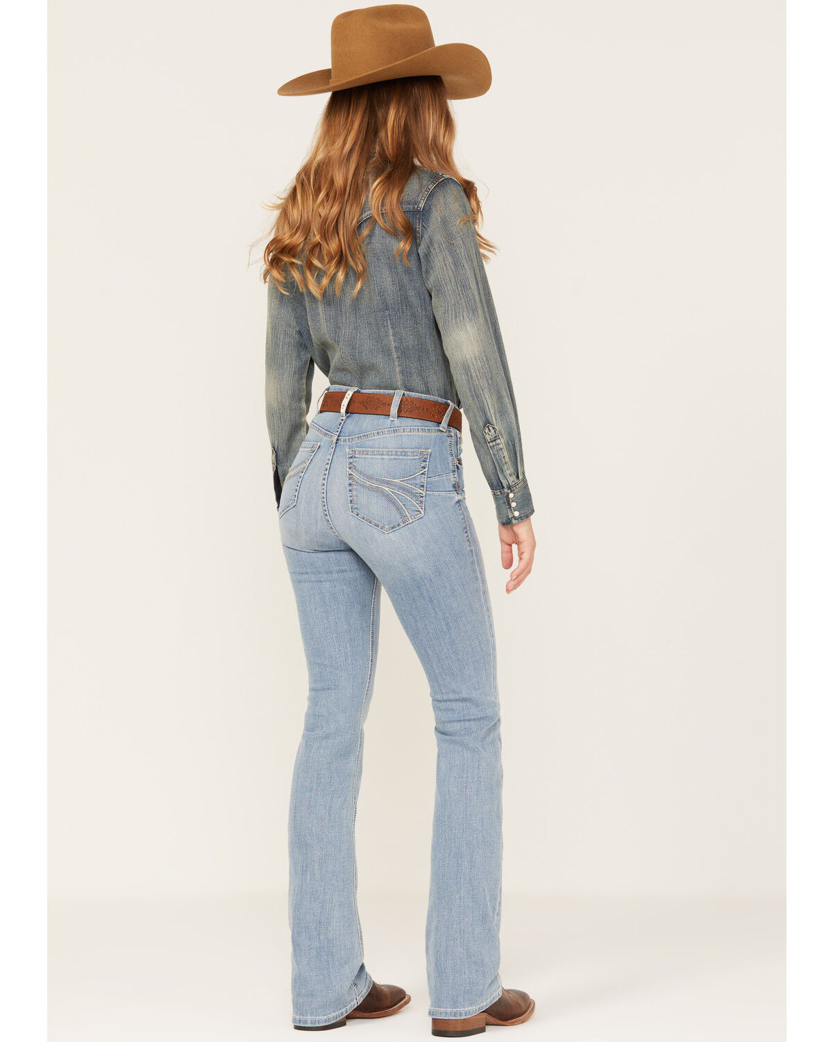 Image #3 - Ariat Women's Light Wash High Rise Felicity Stretch Bootcut Jeans, , hi-res