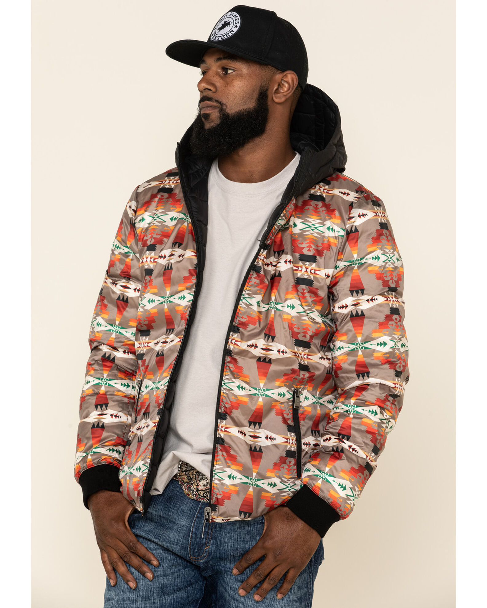 Pendleton Men s Multi Tucson Packable Hooded Reversible Down Jacket Sheplers