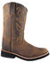 Image #1 - Smoky Mountain Boys' Pueblo Western Boots - Broad Square Toe, Crazyhorse, hi-res