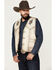 Image #1 - Kobler Leather Men's Eagle Leather Vest, Cream, hi-res