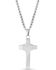 Image #2 - Montana Silversmiths Men's Rope Wrapped Cross Necklace, Silver, hi-res
