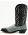 Laredo Men's Lizard Print Wingtip Western Boots - Pointed Toe, Grey, hi-res